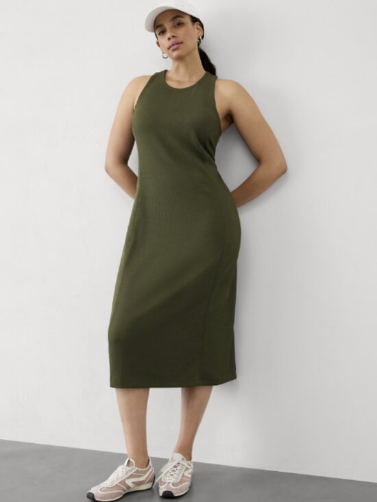 athleta seasoft midi dress Seasoft Rib Midi Tank Dress